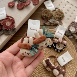 Diademas para niñas con conejito y cintas elásticas versátiles