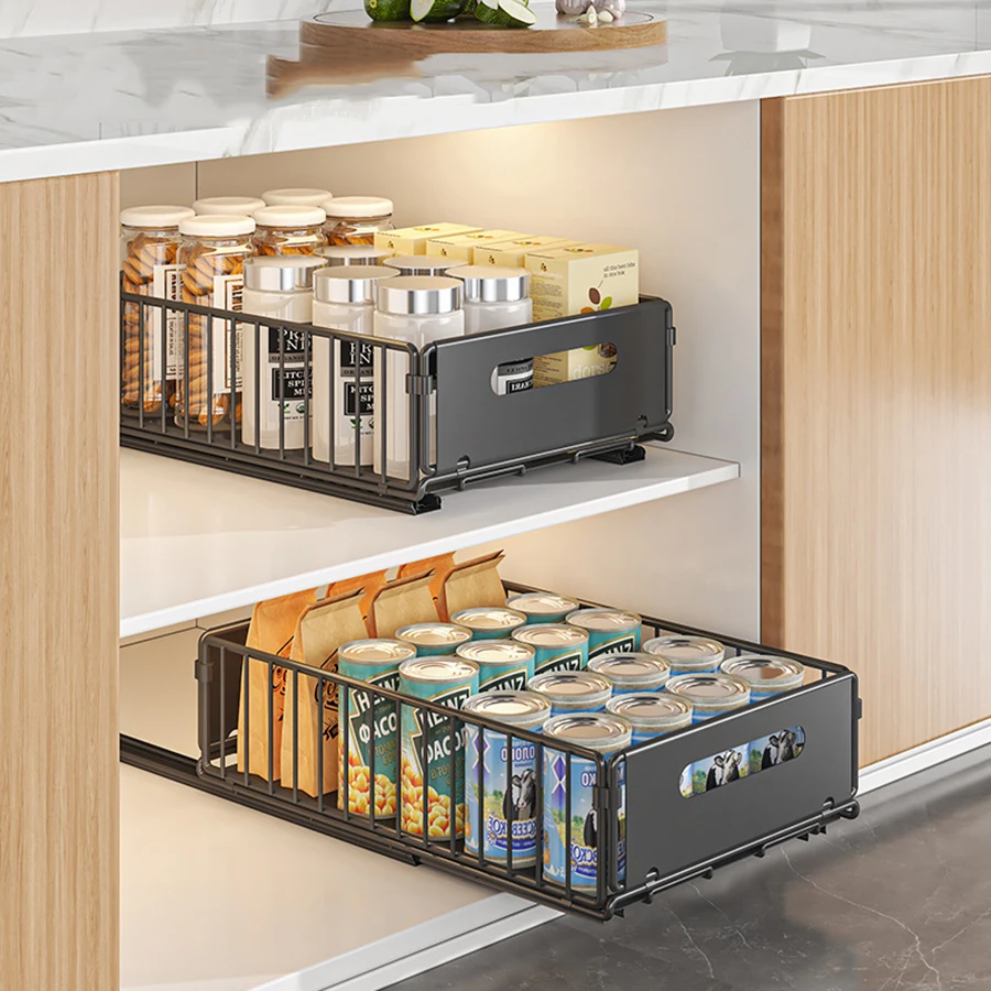 Organizador de especias extraíble para cocina, bandeja deslizante - imagen 3
