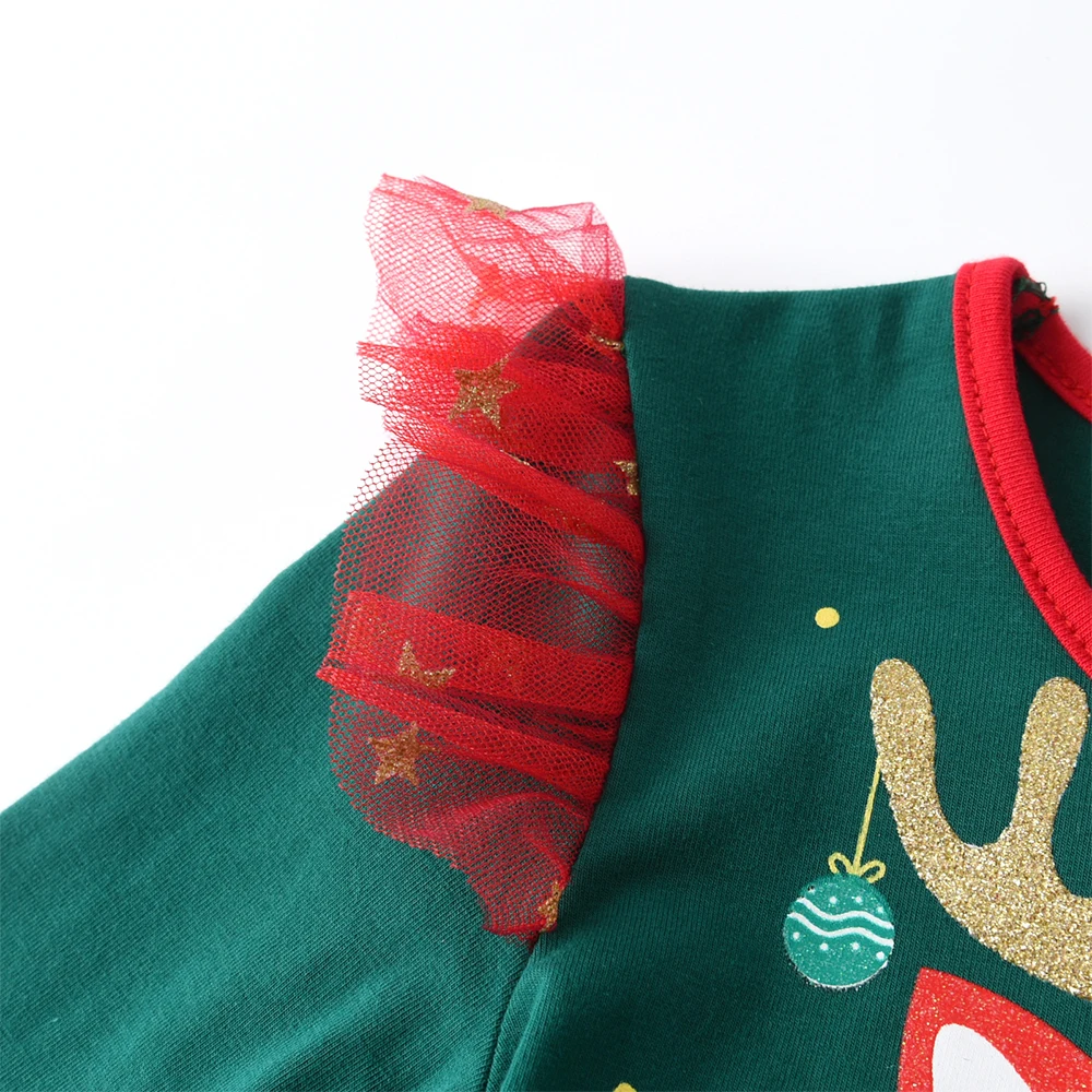 Vestido princesa DXTON para niña: malla con estampado de alces - imagen 2