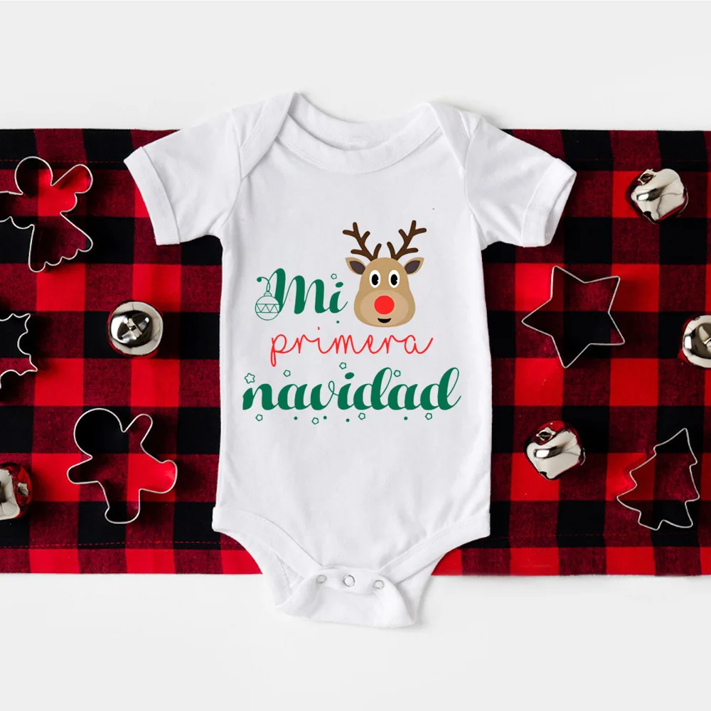 Body recién nacido "Mi Primera Navidad" – Traje bautismo con motivos tradicionales
