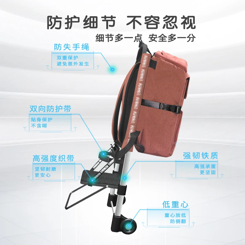 Carrito de viaje ligero para bebé – Plegable y reclinable 2 posiciones - imagen 3