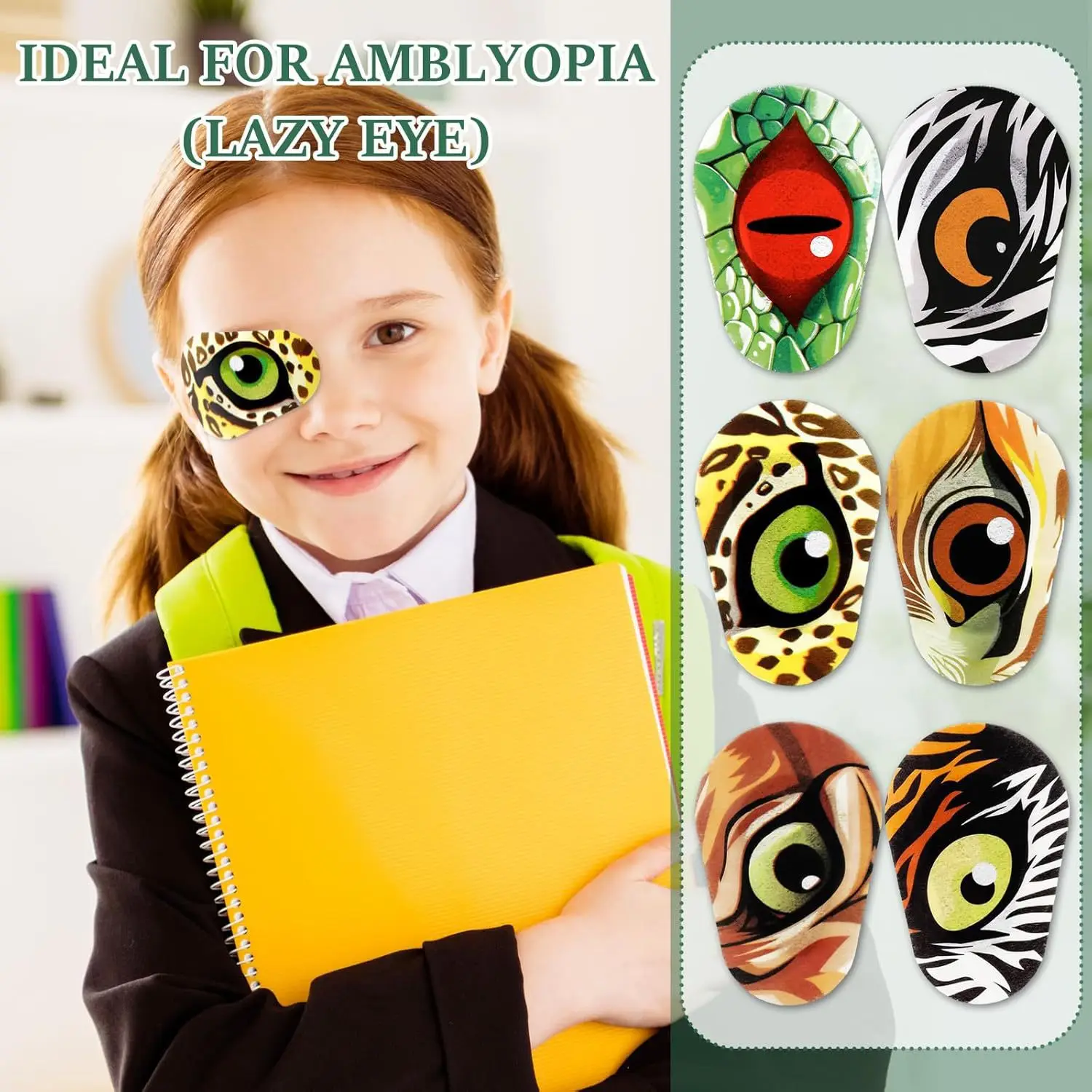 Aplicación del parche ocular adhesivo en un niño