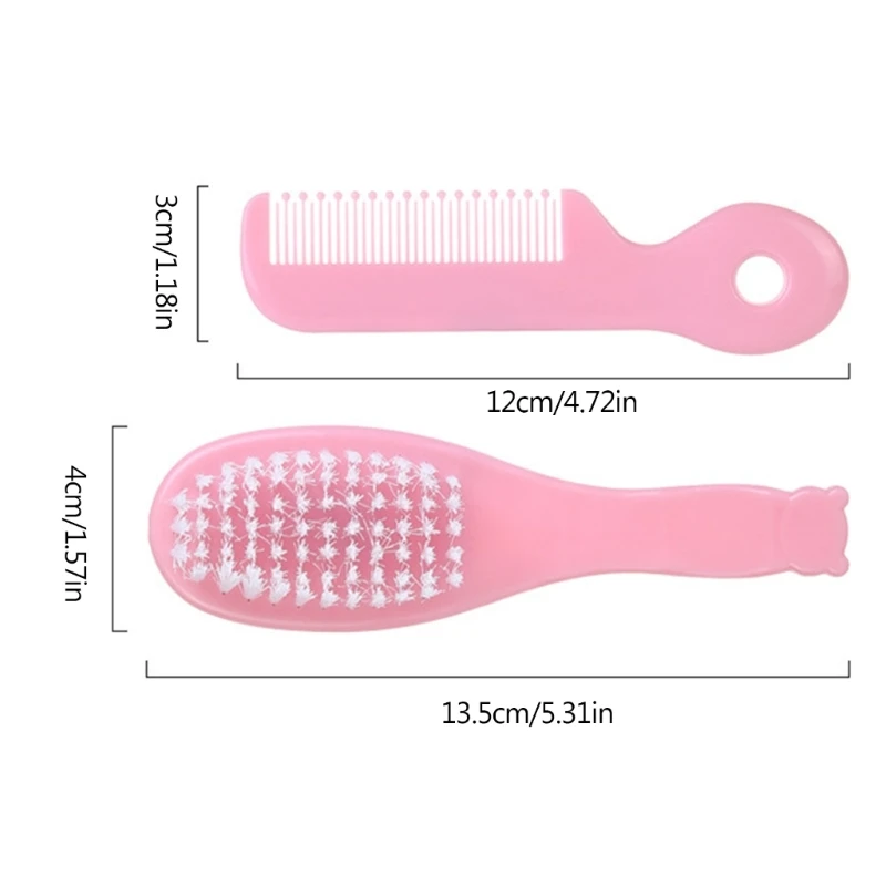 Kit aseo bebé con peine y cepillo de cerdas suaves - imagen 2