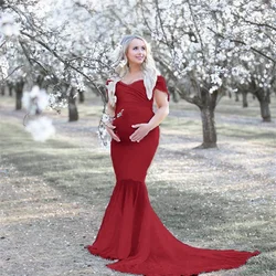Vestido de maternidad de gasa para sesión de fotos de embarazo