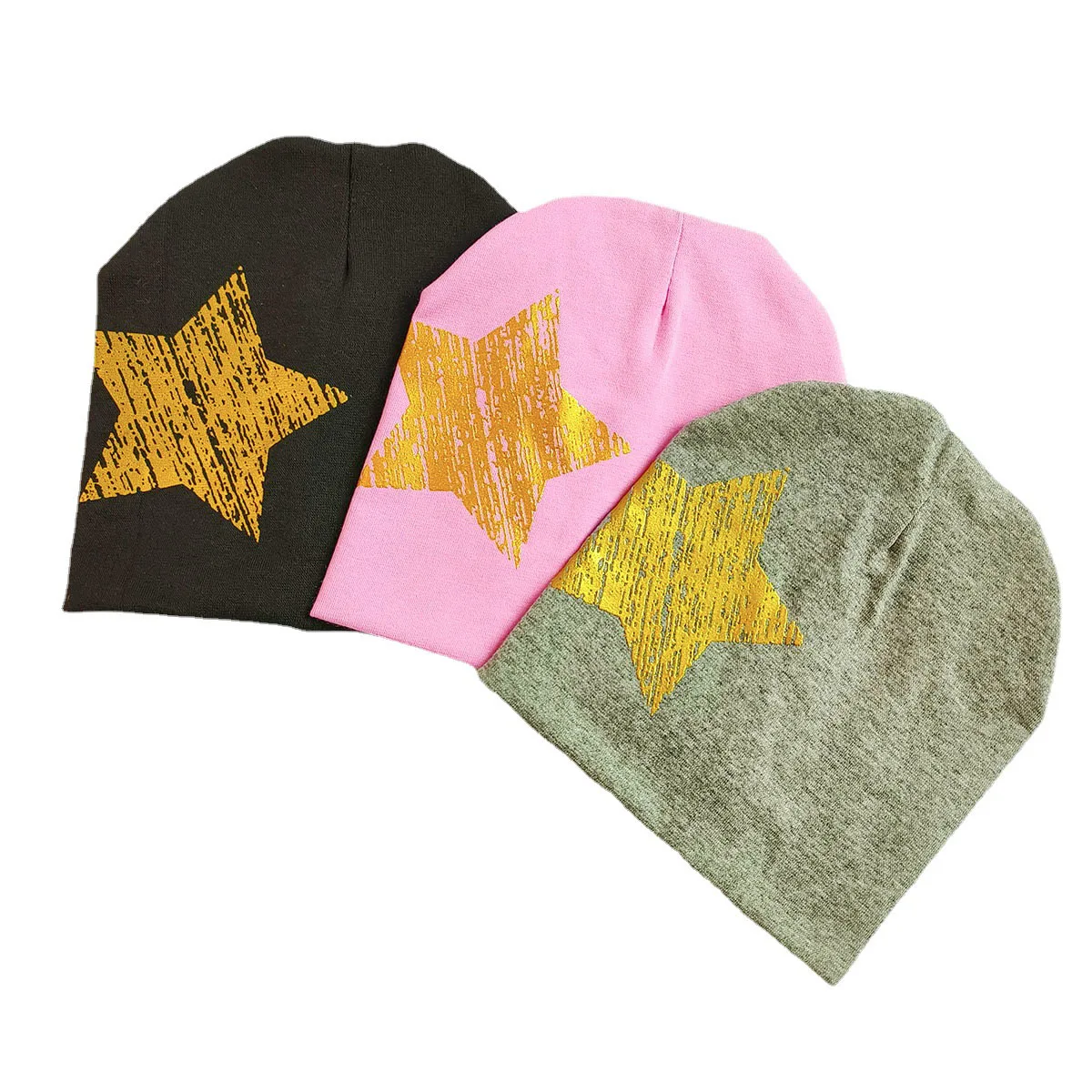 Gorro bebé cálido suave con estrella dorada para primavera y otoño - imagen 5
