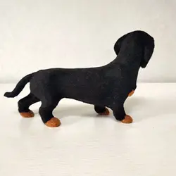 Peluche de perro salchicha realista hecho a mano para mascotas