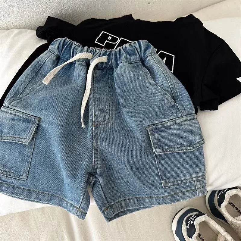 Pantalones cortos ligeros para niños con cintura elástica - imagen 5