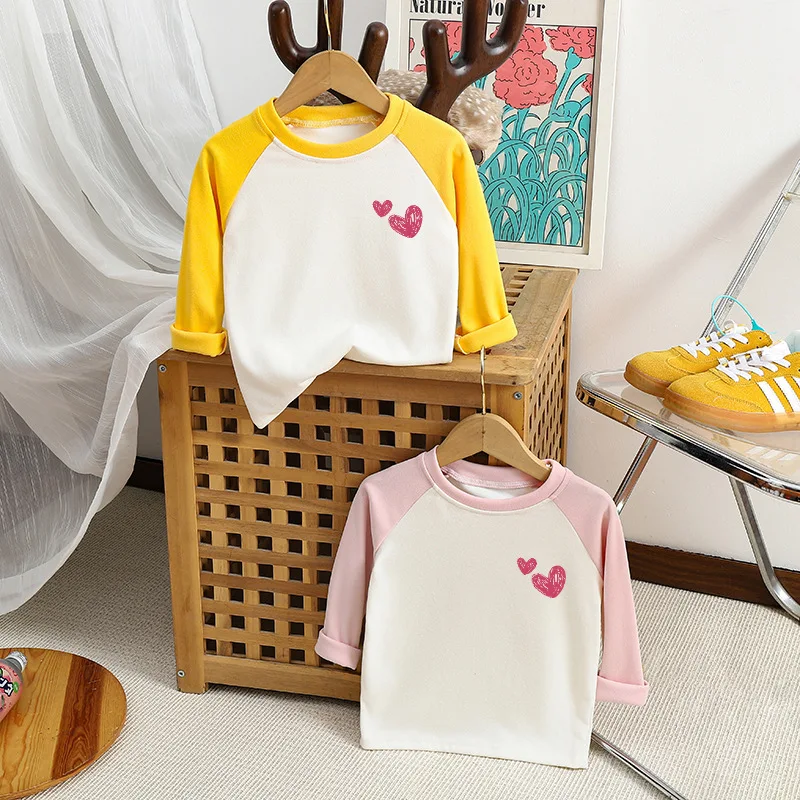 Camiseta manga larga con estampado de corazón para bebé – Otoño - imagen 4