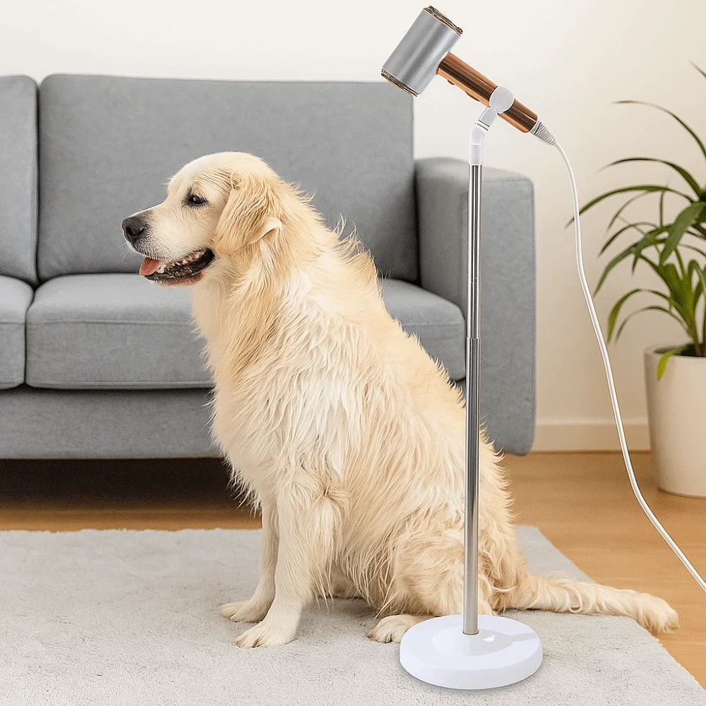 Soporte retráctil para secador de pelo de mascotas, altura ajustable - imagen 5