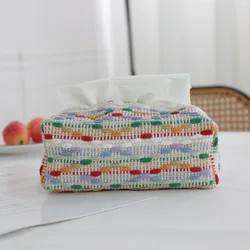 Rainbow Lollipop porta pañuelos cuadrado creativo estilo arcoíris