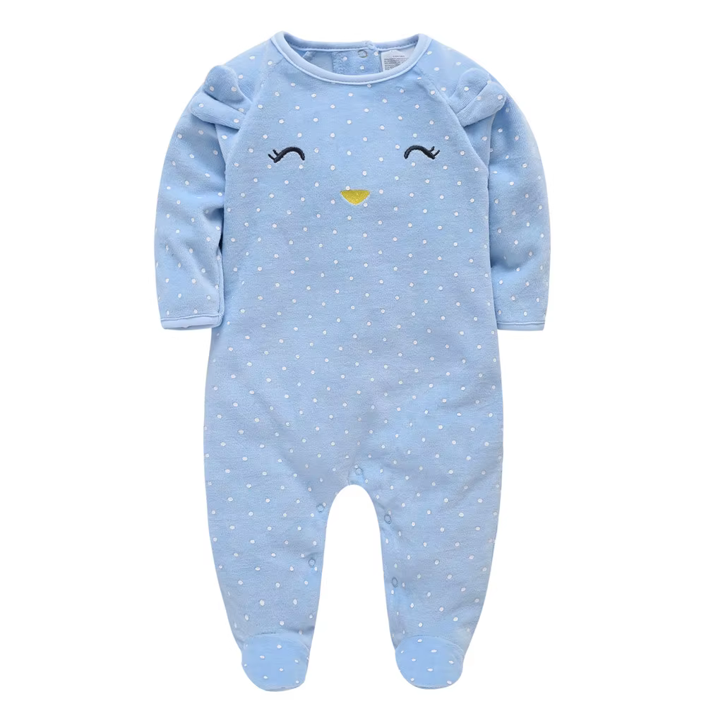 Pijama de invierno en color azul con motivos infantiles