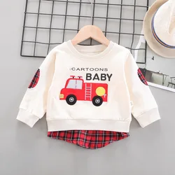 Camiseta bebé manga larga de dibujos otoño deportivo