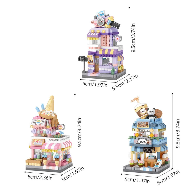 Ladrillos de construcción con panda: heladería y cafetería MOC - imagen 5