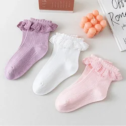 Calcetines volantes de algodón para niña – Cómodos para verano