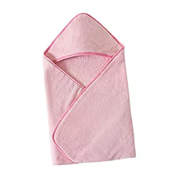 Toalla de baño con capucha para bebé – Poncho de coral suave y absorbente