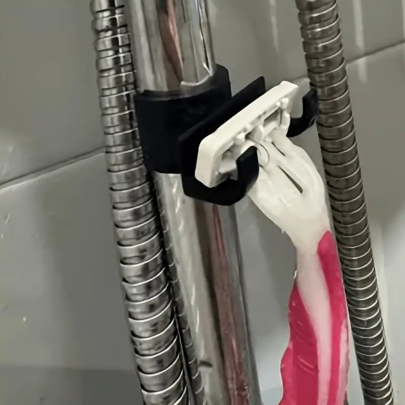 Soporte para ducha sin taladro con gancho para afeitadora - imagen 2