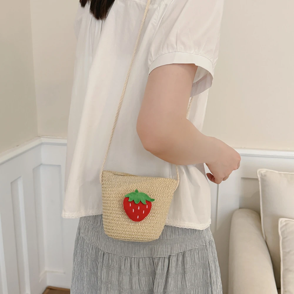 Monedero infantil de fresa y cereza tipo mini bolso de moda para niñas - imagen 5