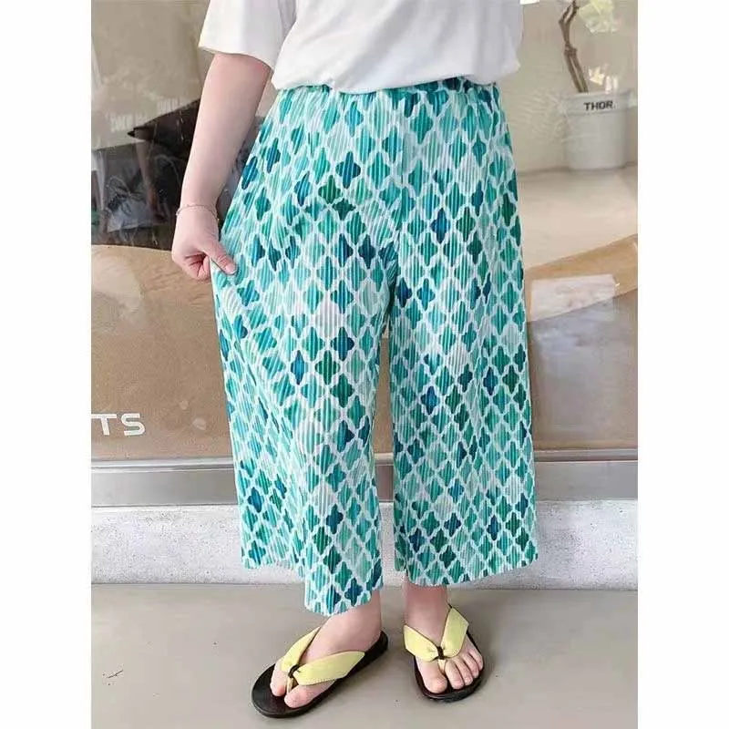 Conjunto de verano para niña con camiseta y pantalón informal finos - imagen 3