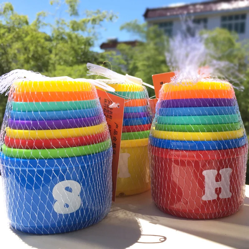 Tazas apilables arcoíris para bebés – Torre educativa Montessori - imagen 3