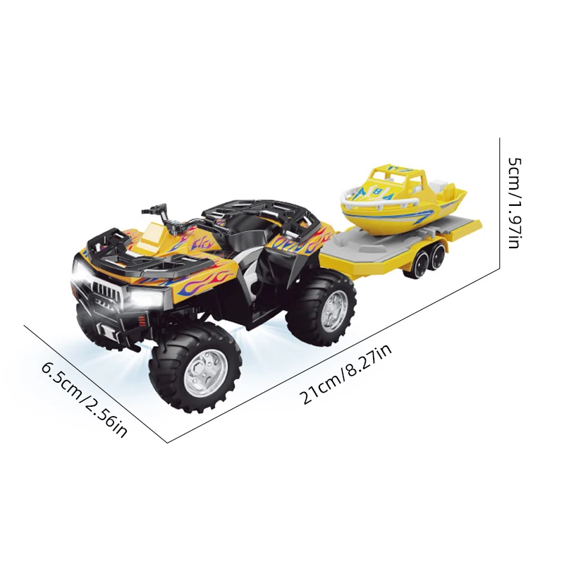 Coche RC todoterreno teledirigido para niños con remolque - imagen 4
