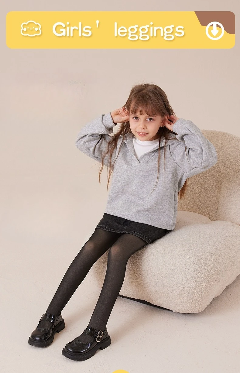 Leggings térmicos infantiles de compresión con cintura alta
