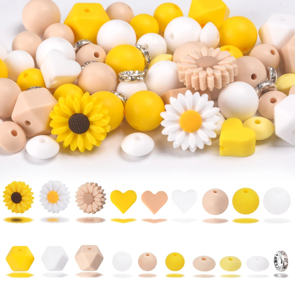 LOFCA cuentas de silicona corazón Margarita para manualidades - imagen 4