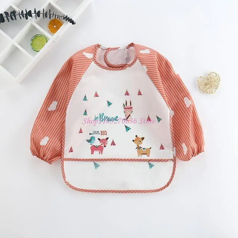 Baberos de alimentación con broche a presión para niños y niñas - imagen 4