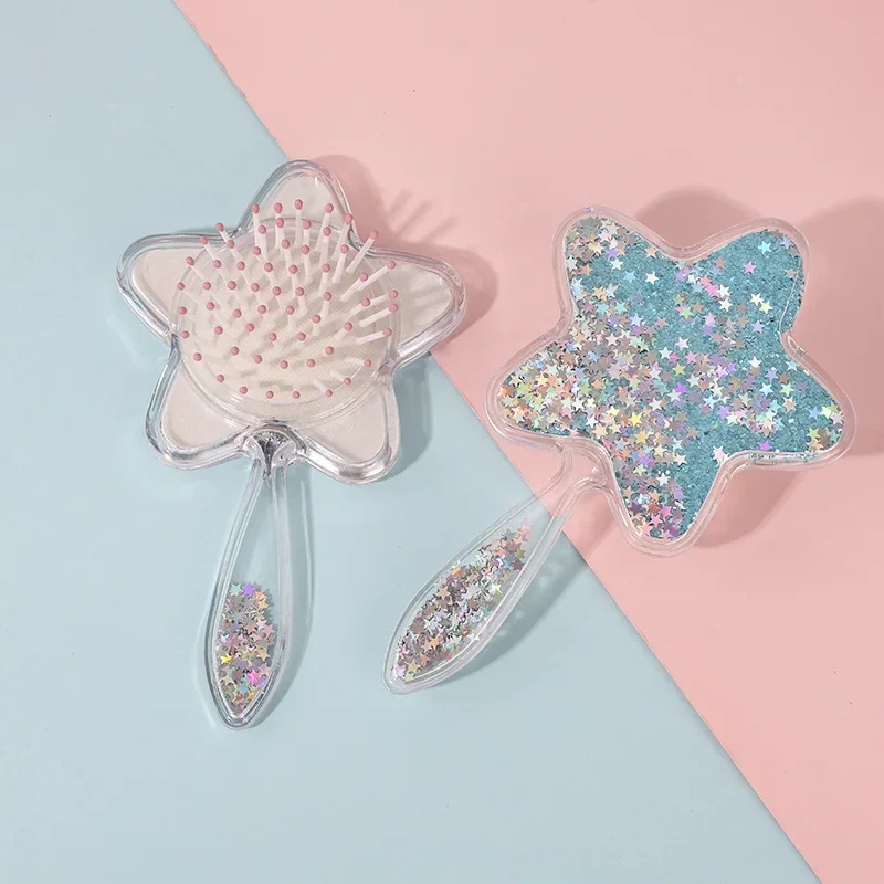 Cepillo de pelo portátil bebé niña con diseño estrella cinco puntas - imagen 4