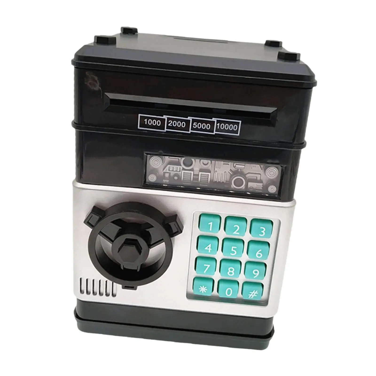 Hucha cajero automático con enrollador de billetes