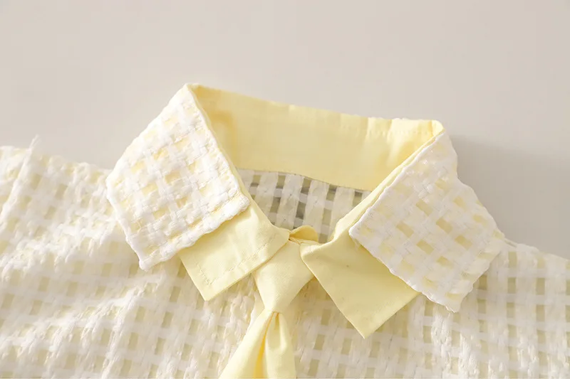 Conjunto de verano para bebé niño camisa a cuadros y pantalón corto - imagen 4