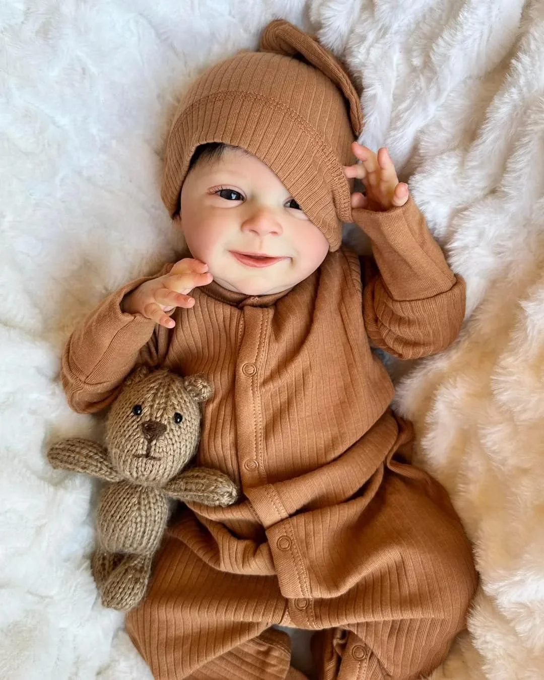 Muñeca bebé recién nacida NPK de piel 3D realista, cuerpo suave