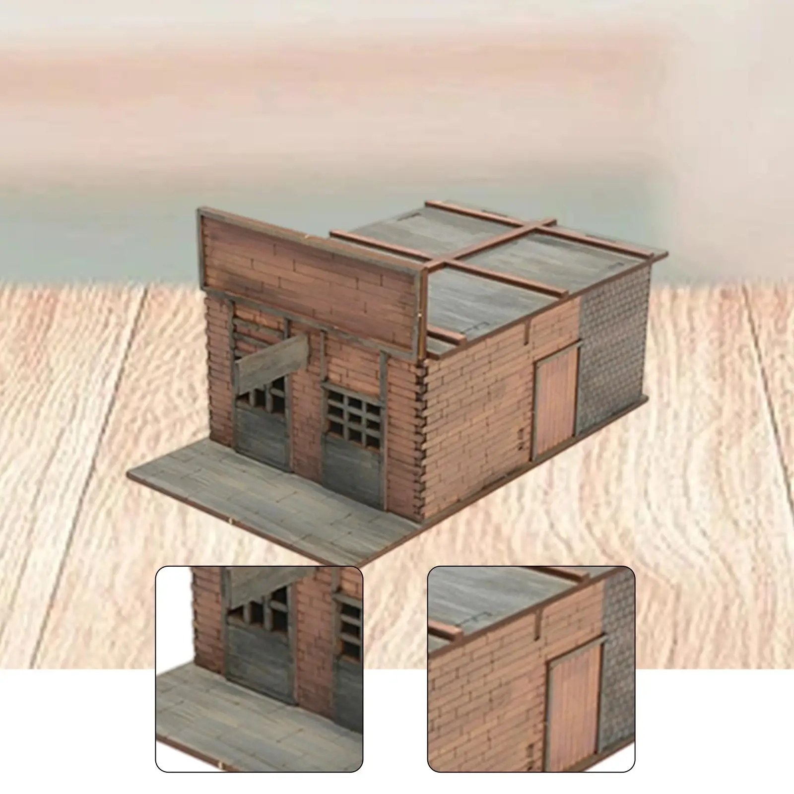 Puzzle 3D en madera ciudad con diorama y mesa arena - imagen 3