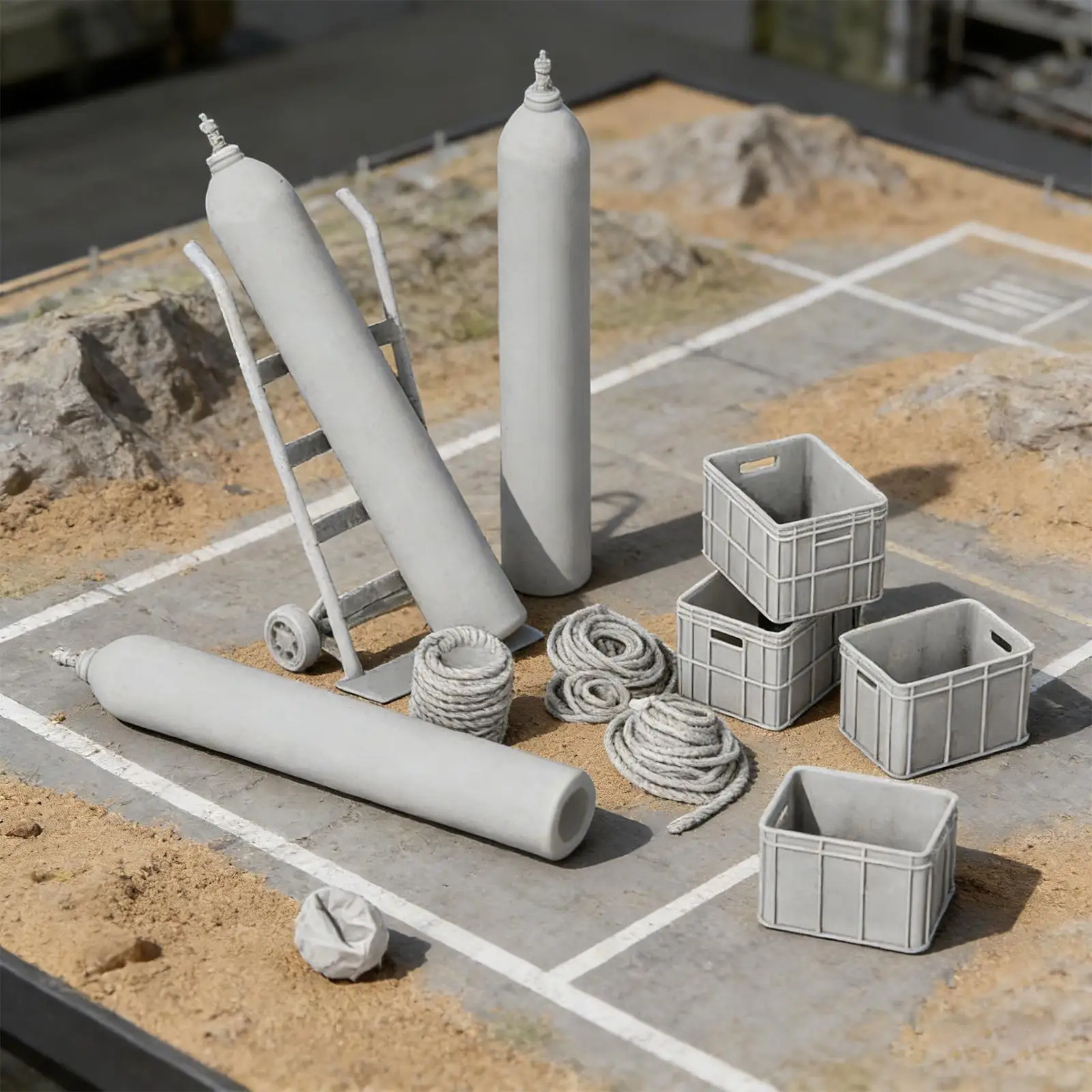 Accesorios para dioramas y casas de muñecas industriales - imagen 4