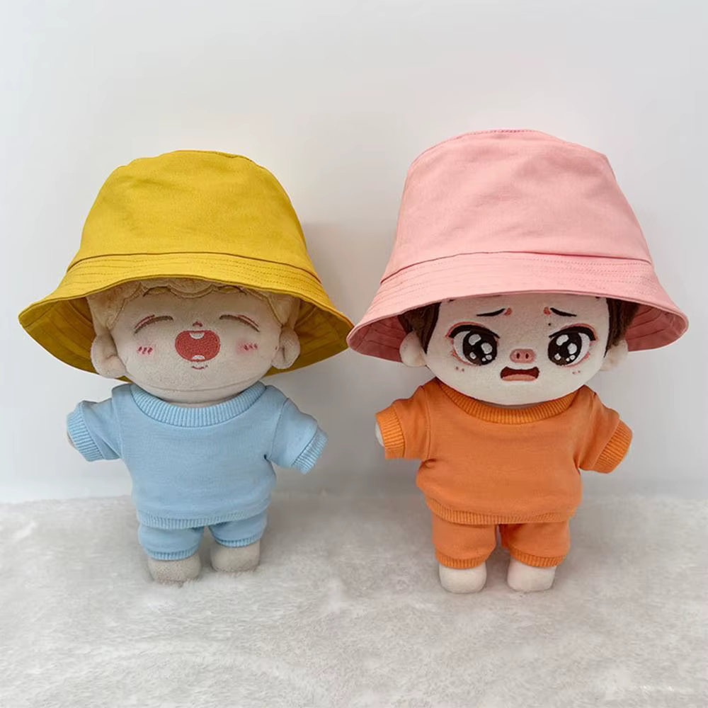 Sombrero pescador mini panamá de algodón color caramelo para muñeca - imagen 3