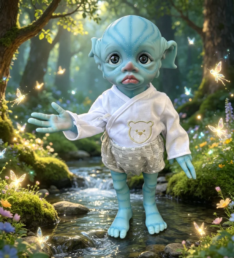 Muñeca reborn hada élfica pintada a mano NPK Avatar élfico - imagen 4