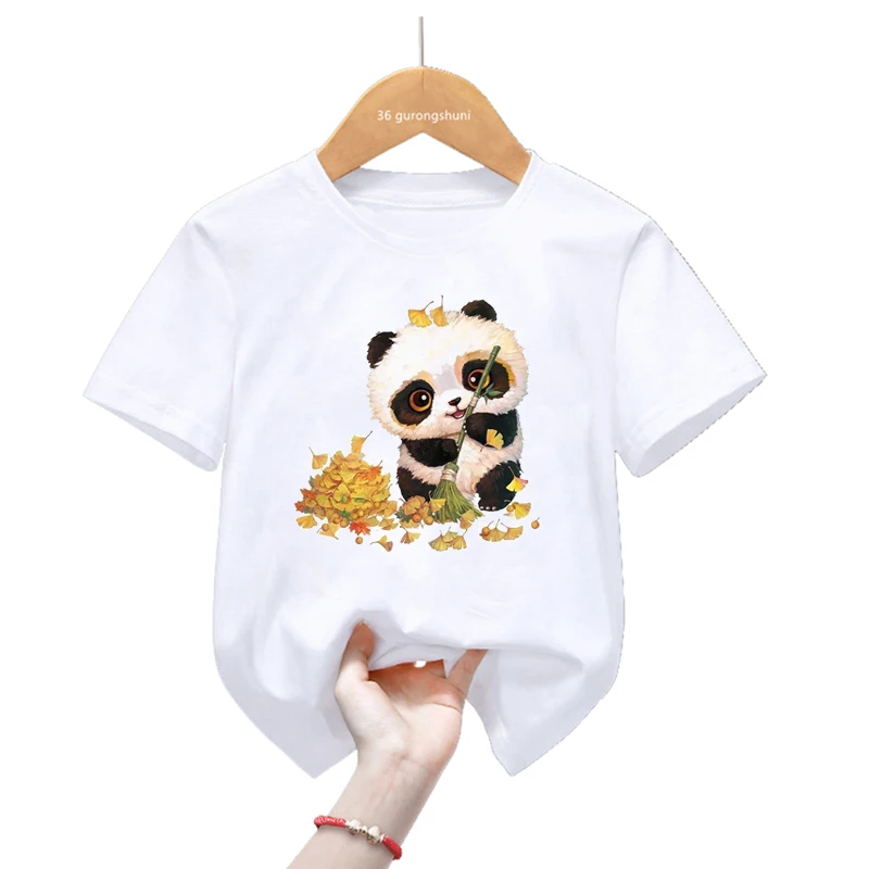Camiseta Kawaii Panda para niños y niñas – Verano 2024