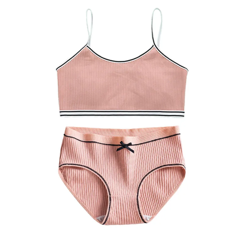 Conjunto sujetador y bragueta de algodón para niña adolescente - imagen 3