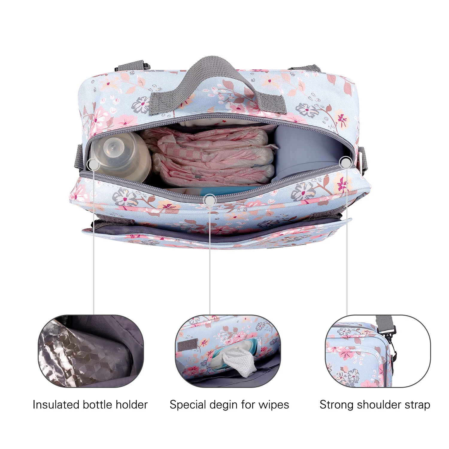 Bolsa de pañales impermeable húmeda y seca para cochecito y bebé - imagen 4