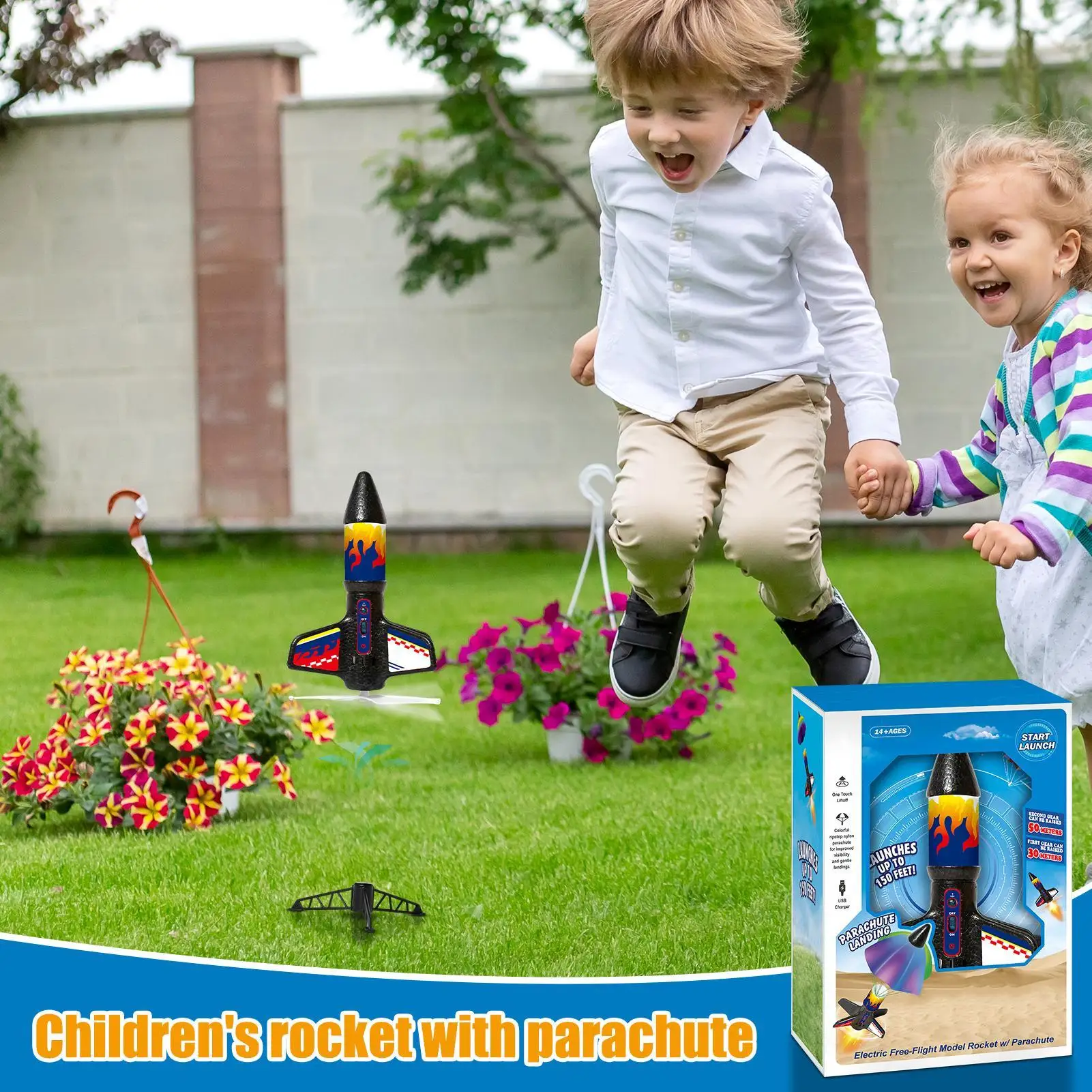 Juguete de cohete con paracaídas para niños – ciencia y juego
