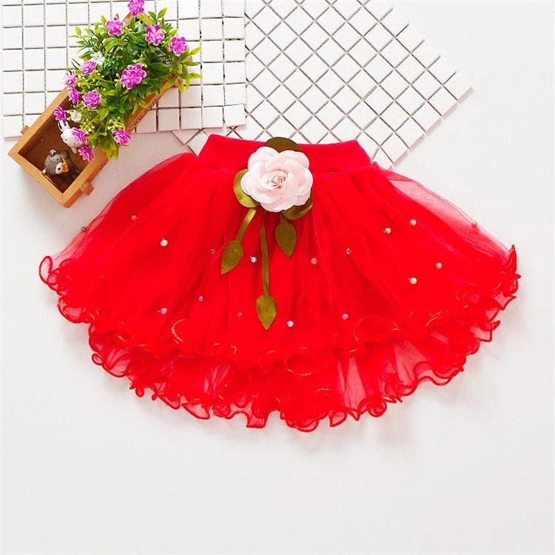 Falda de malla con volantes para niña – Verano