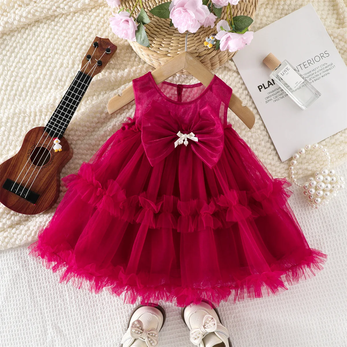 Detalle del lazo y acabado del vestido