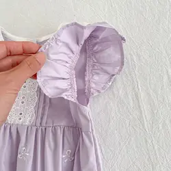 Body de verano para bebé con cuello Peter Pan y lazo estampado