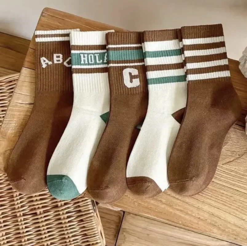 5paris Calcetines de tubo para niños de primavera, lisos - imagen 5