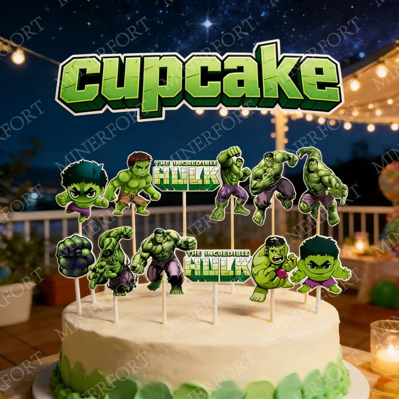 Decoración Hulk pastel para cumpleaños infantil y fiesta bebé
