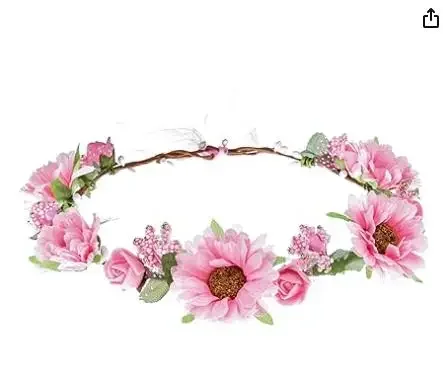 Corona de flores hoja verde nupcial para boda con eucalipto floral