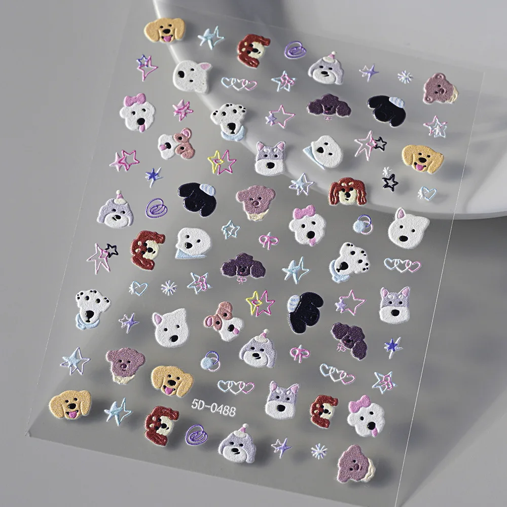 Pegatinas con relieve estilo tierno de perros y gatos para manualidades - imagen 5