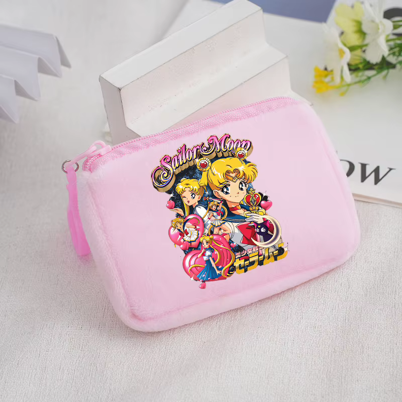 Monedero de felpa Sailor Moon para niños – Cartera kawaii anime - imagen 3