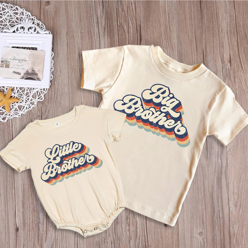 Big Bro Little Bro – Camiseta hermanos estilo vintage - imagen 3