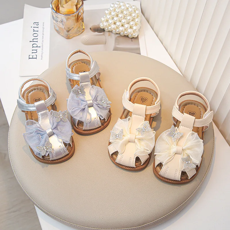 Zapatos planos de cuero para niña – Lazo brillante - imagen 5