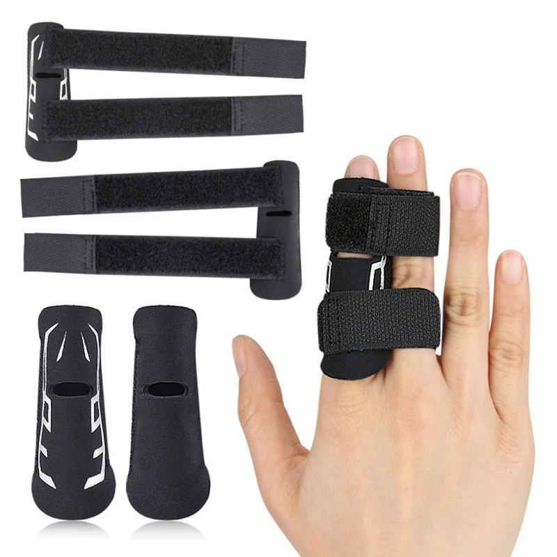 Soporte protector de dedos en uso